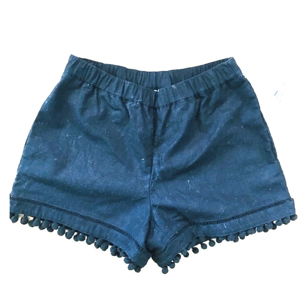 Cute! Black cotton beach boho shorts!